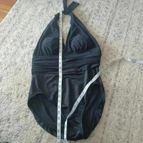 MagicSuit Womens Black Halter Padded Slimming Swimsuit L - Picture 12 of 15